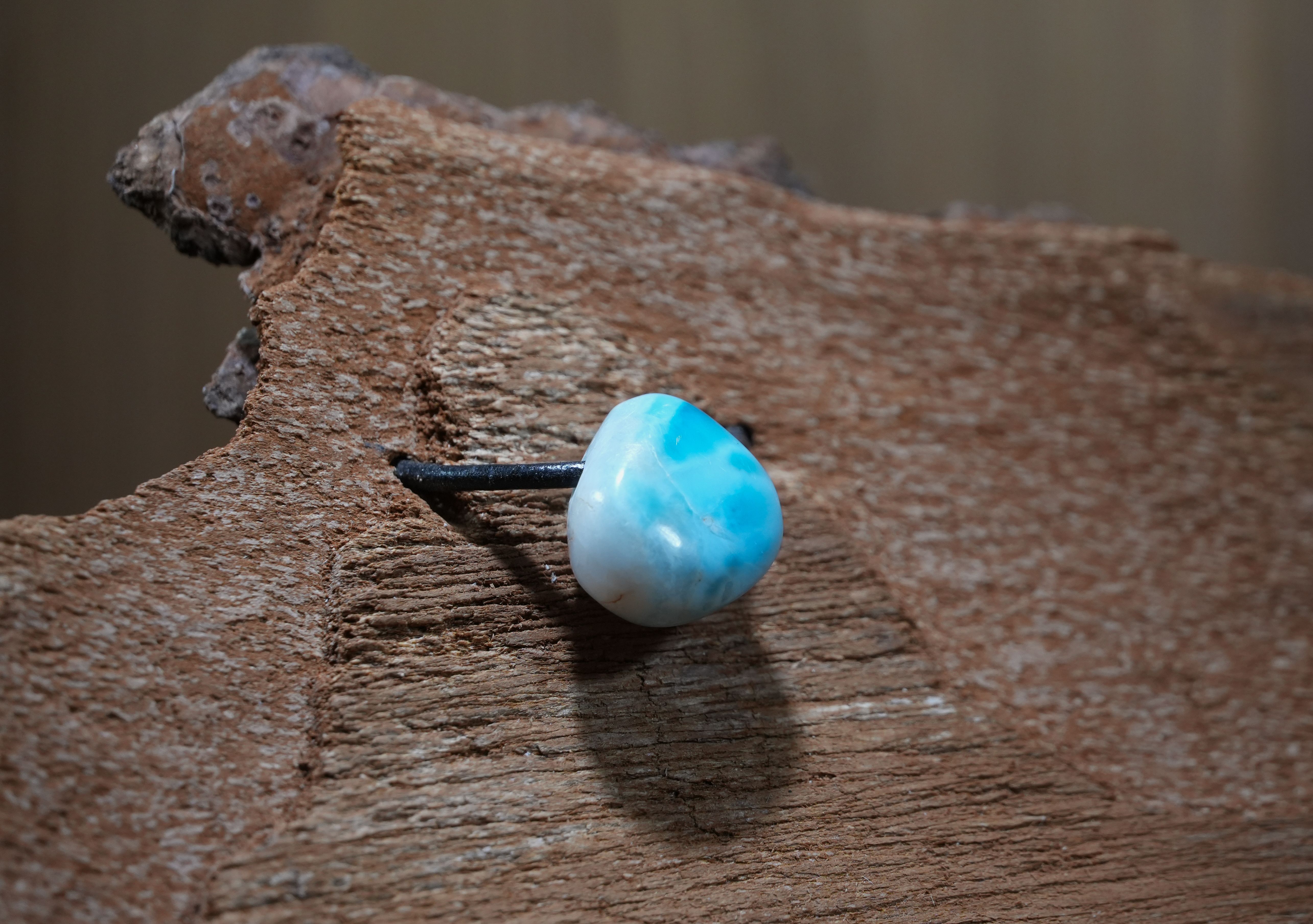 Larimar, Drilled · No. 1, 2 × 2.1 cm