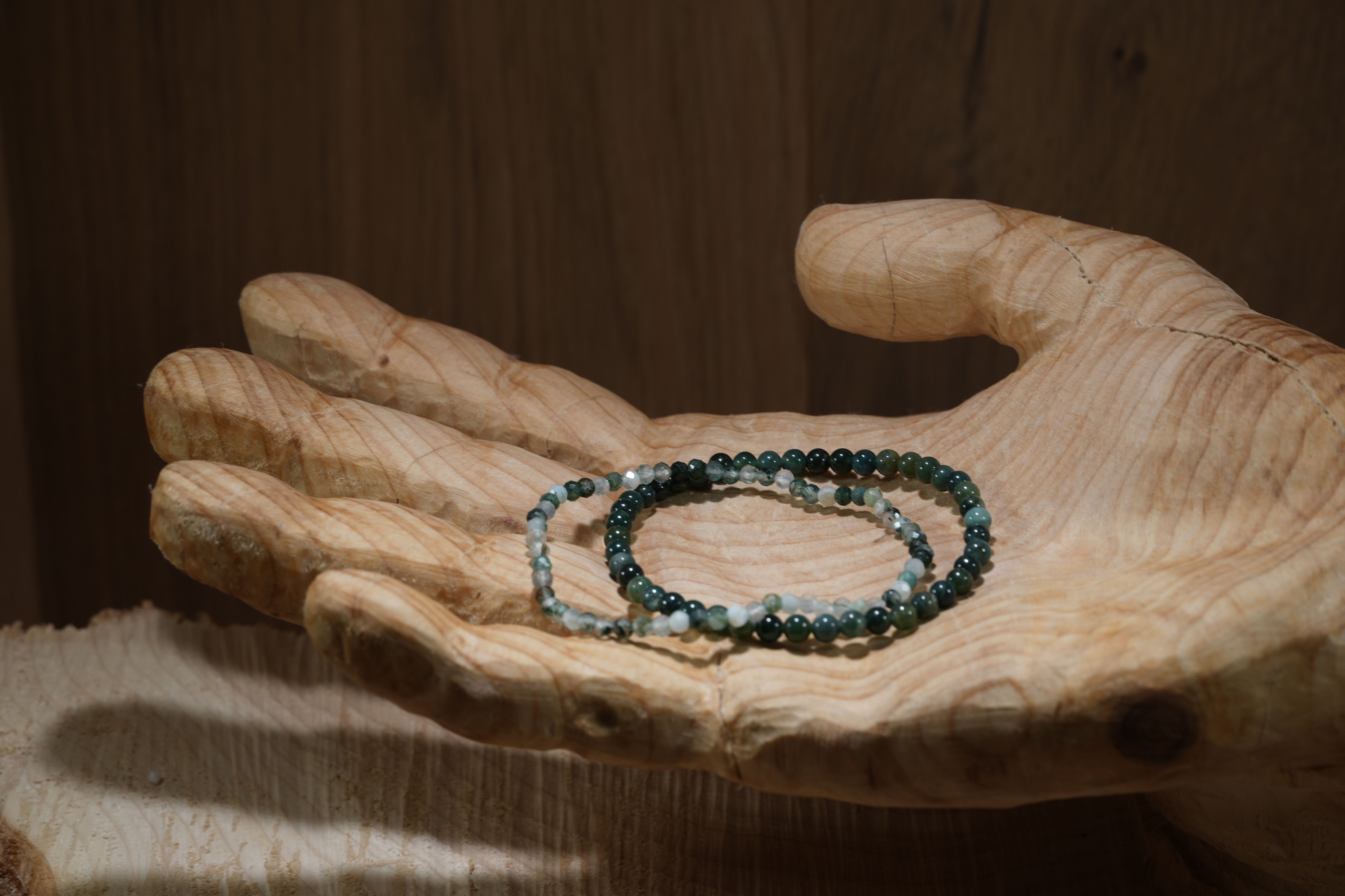 Moss agate, bracelets