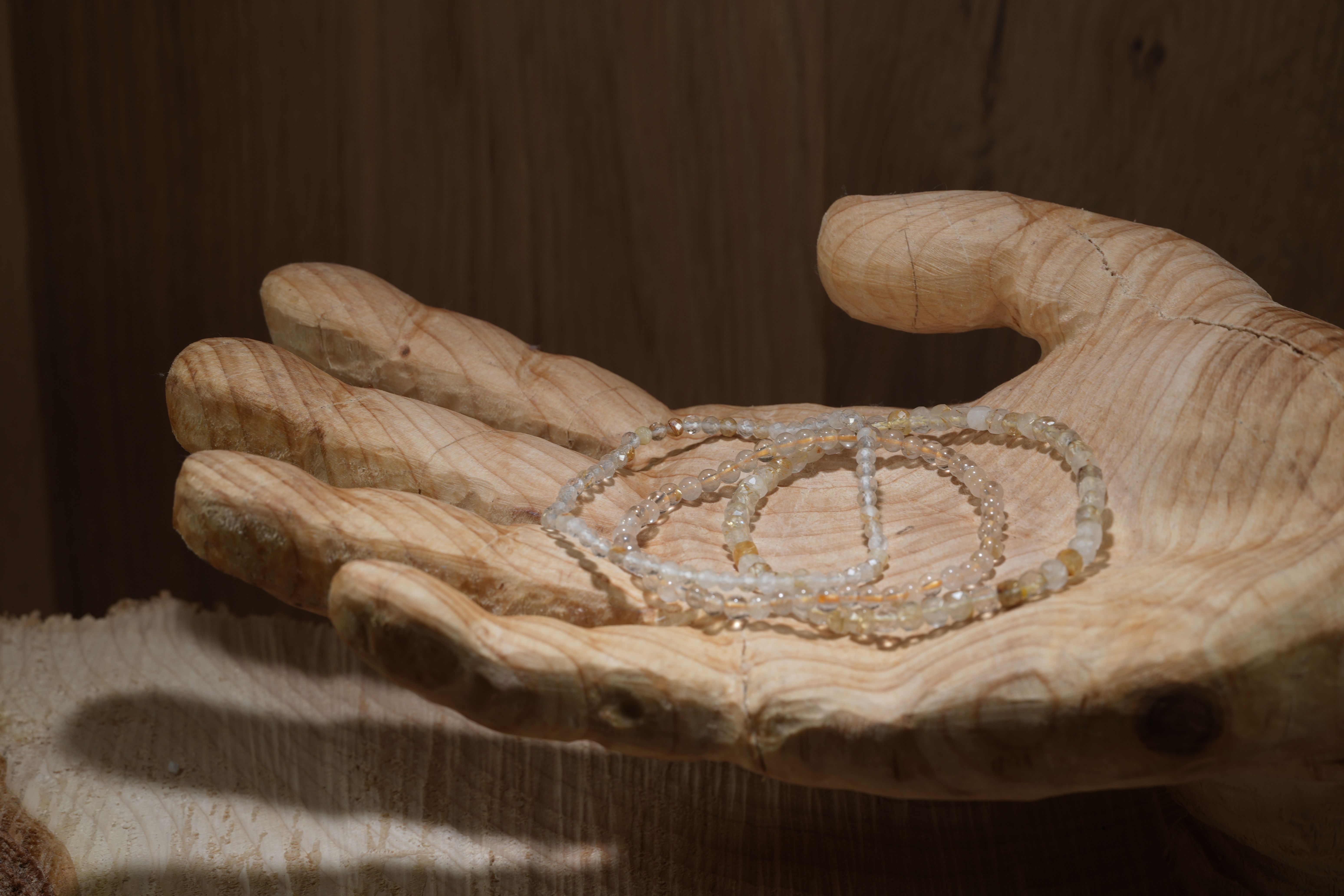 Rutilated quartz, bracelets