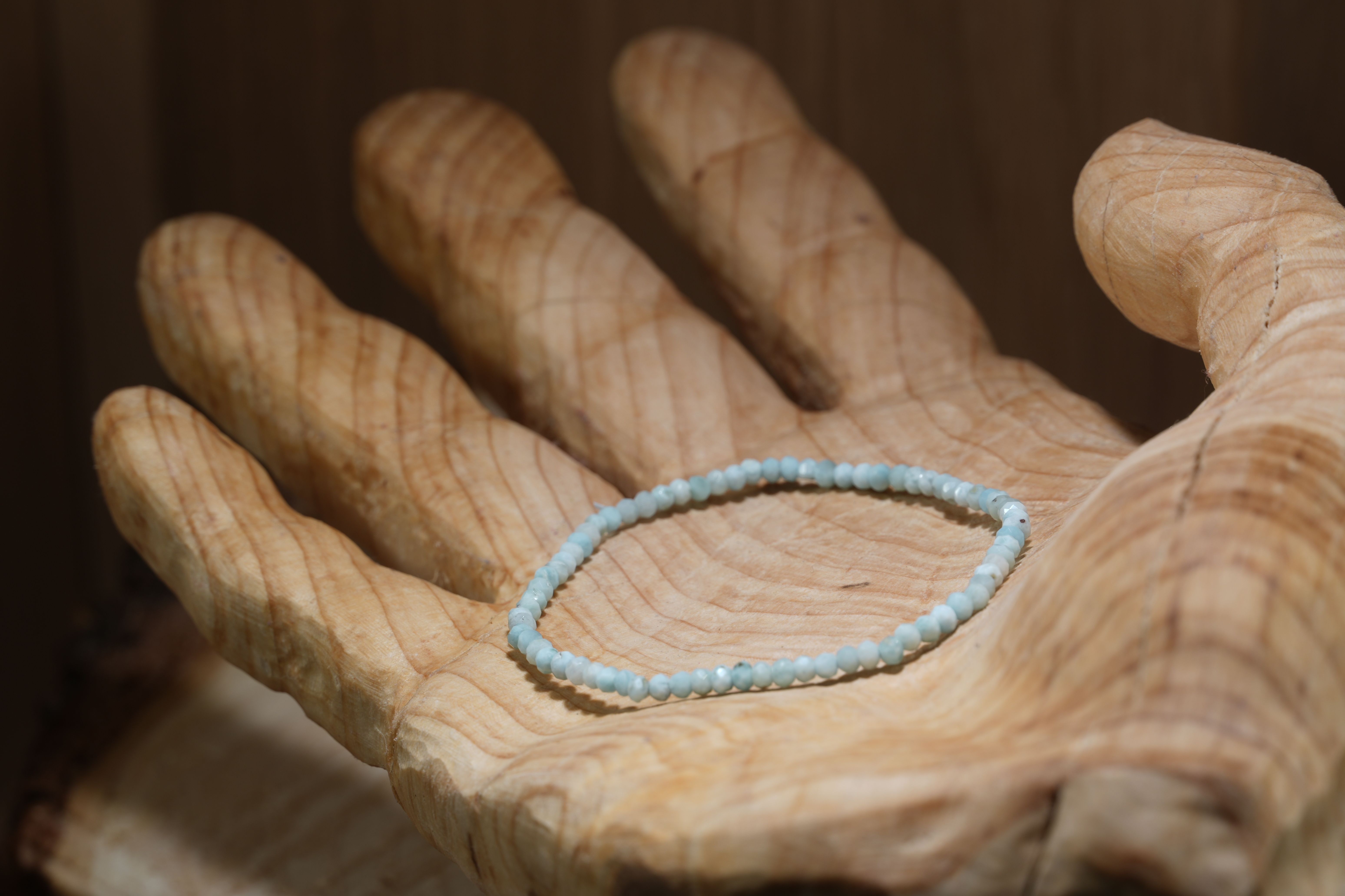 Larimar, 4 mm facettiert