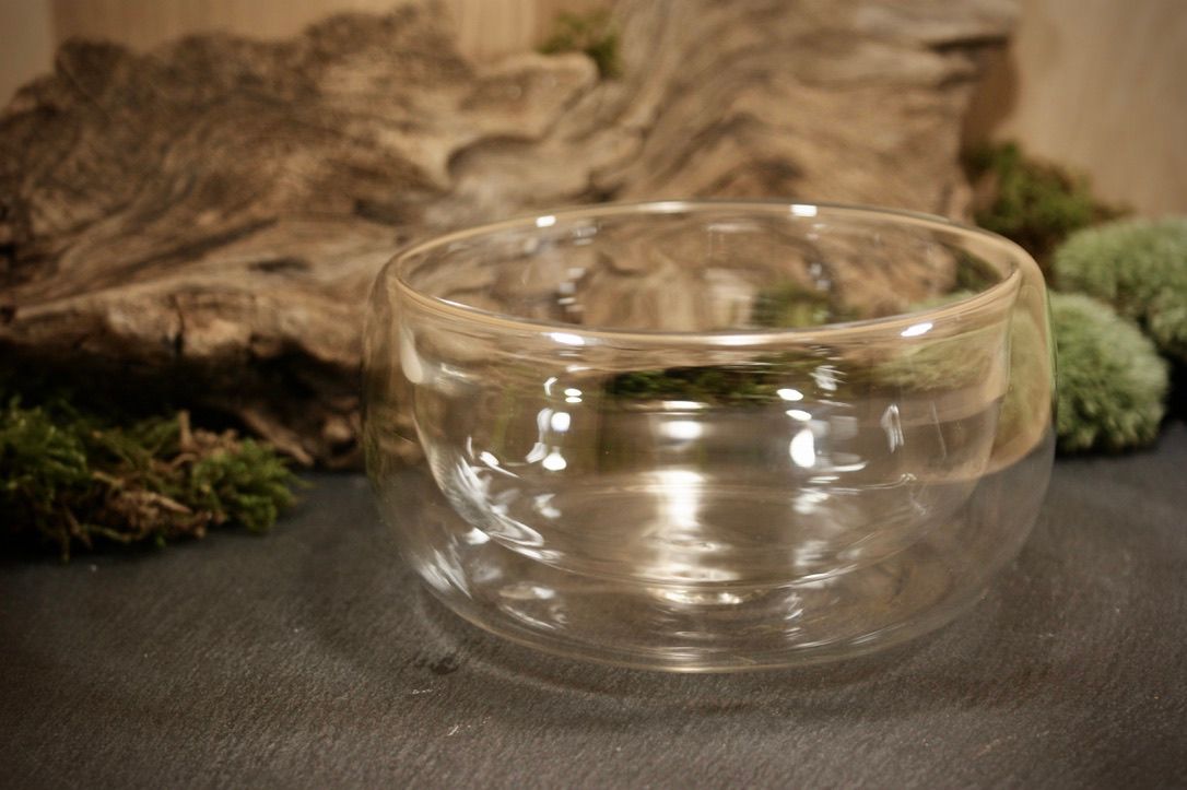 Aaliechtli Schälleli, glass bowl oil lamp, Butterfly