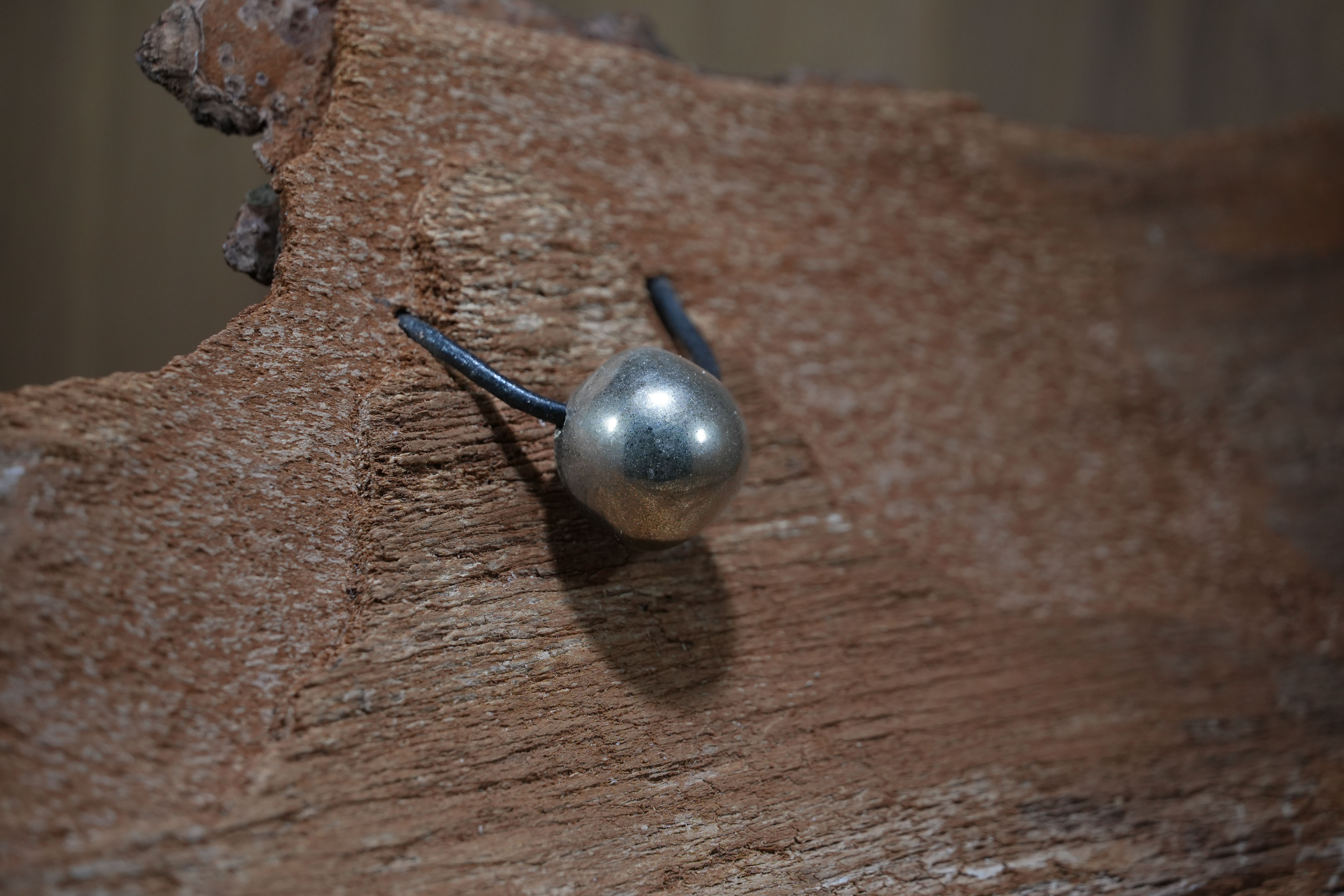 Pyrite, Drilled · No. 1, 1.7 × 1.8 cm