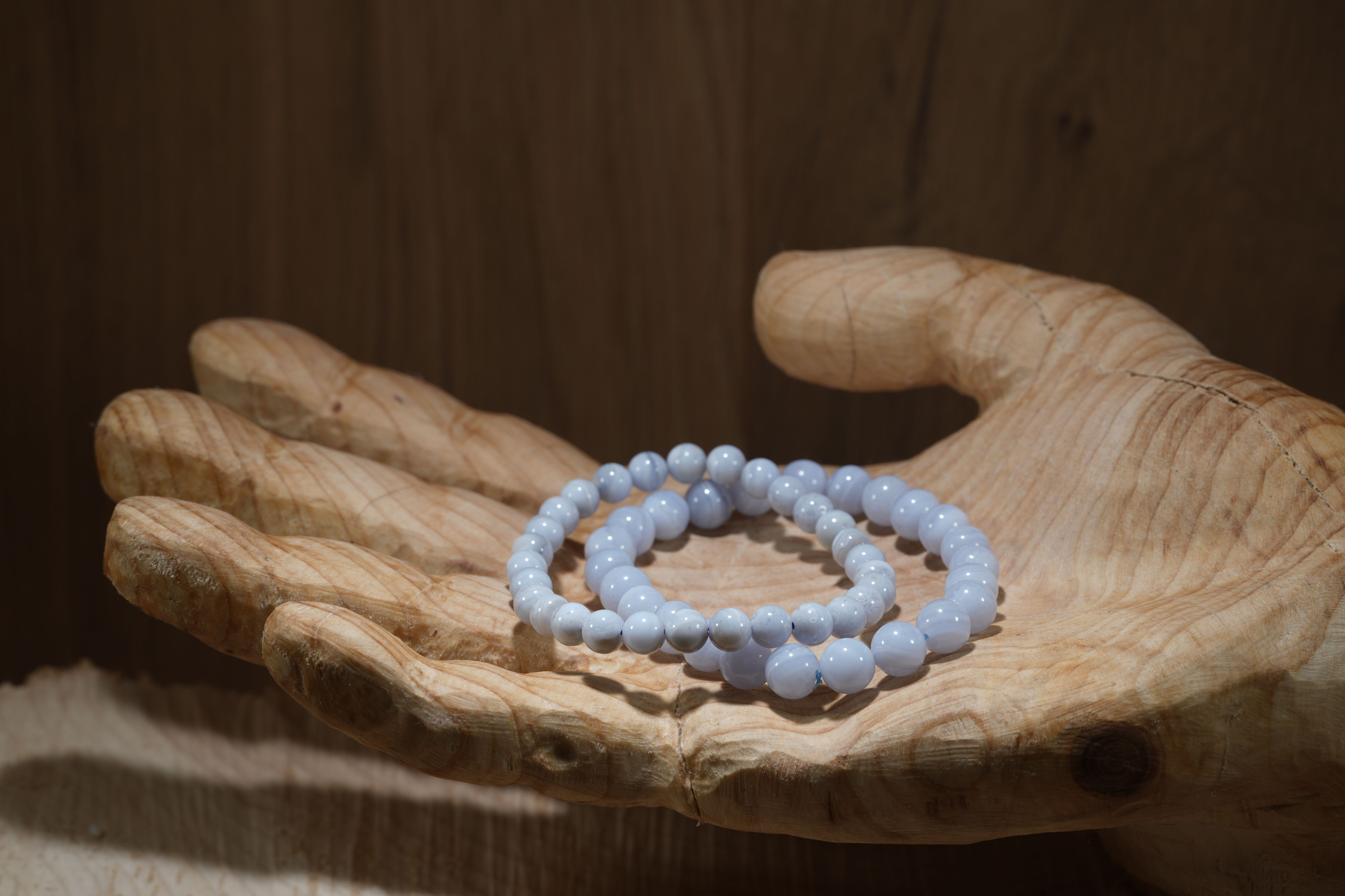 Banded chalcedony, bracelets