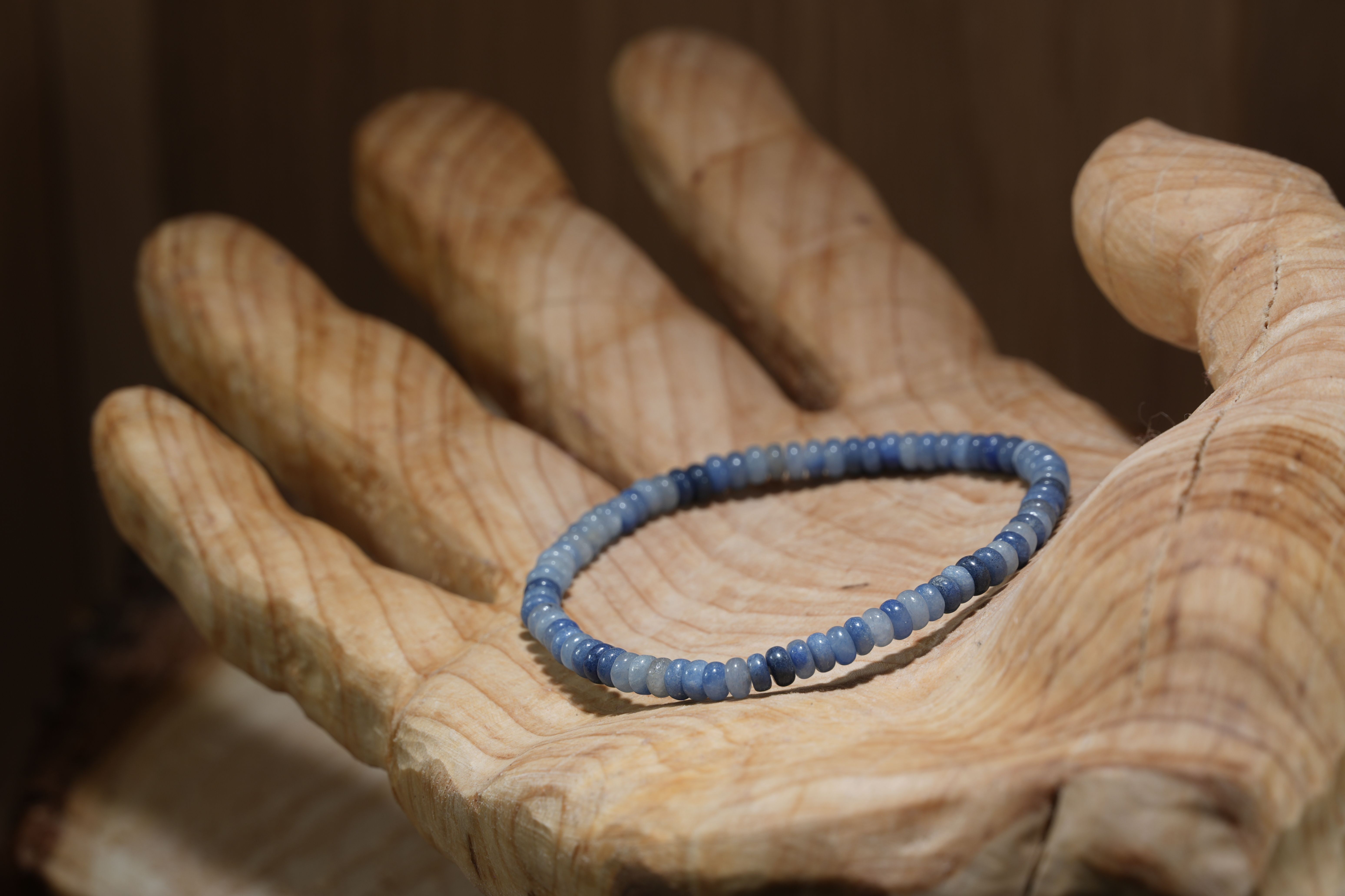 Blauquarz, 4 mm Button (Linsenform)
