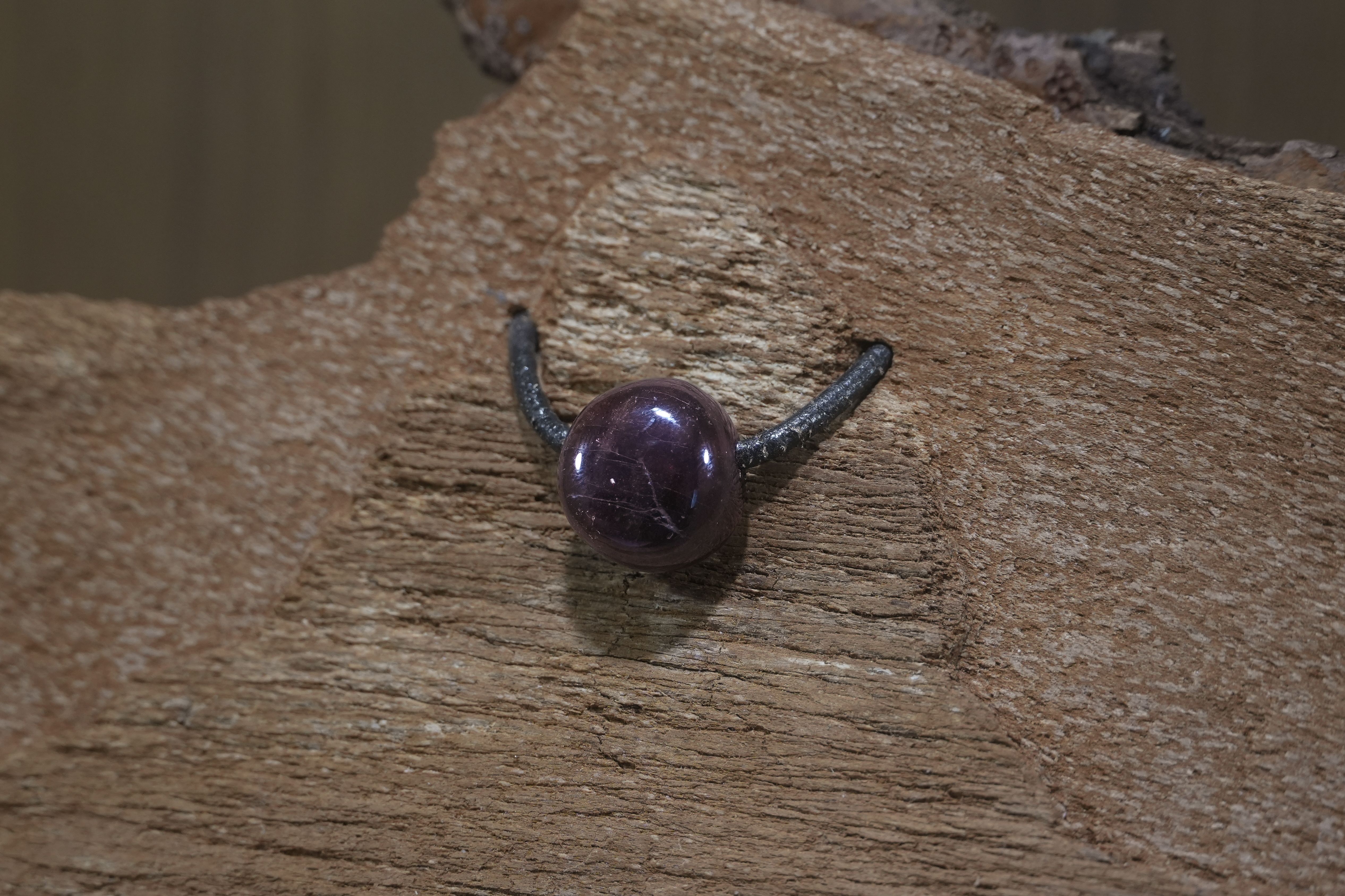 Pyrope garnet, Drilled · No. 1, 1.5 × 1.5 cm