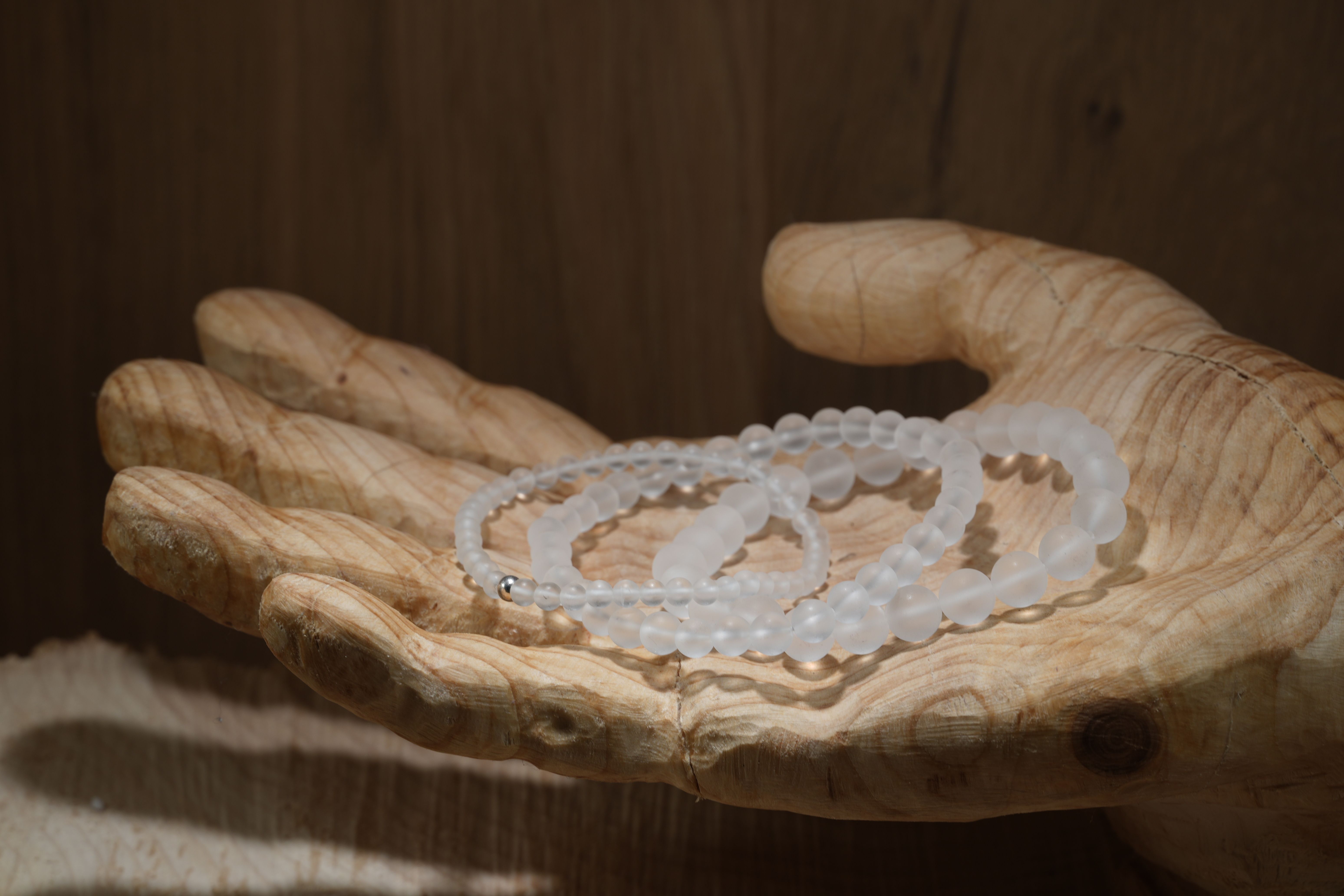 Matte rock crystal, bracelets