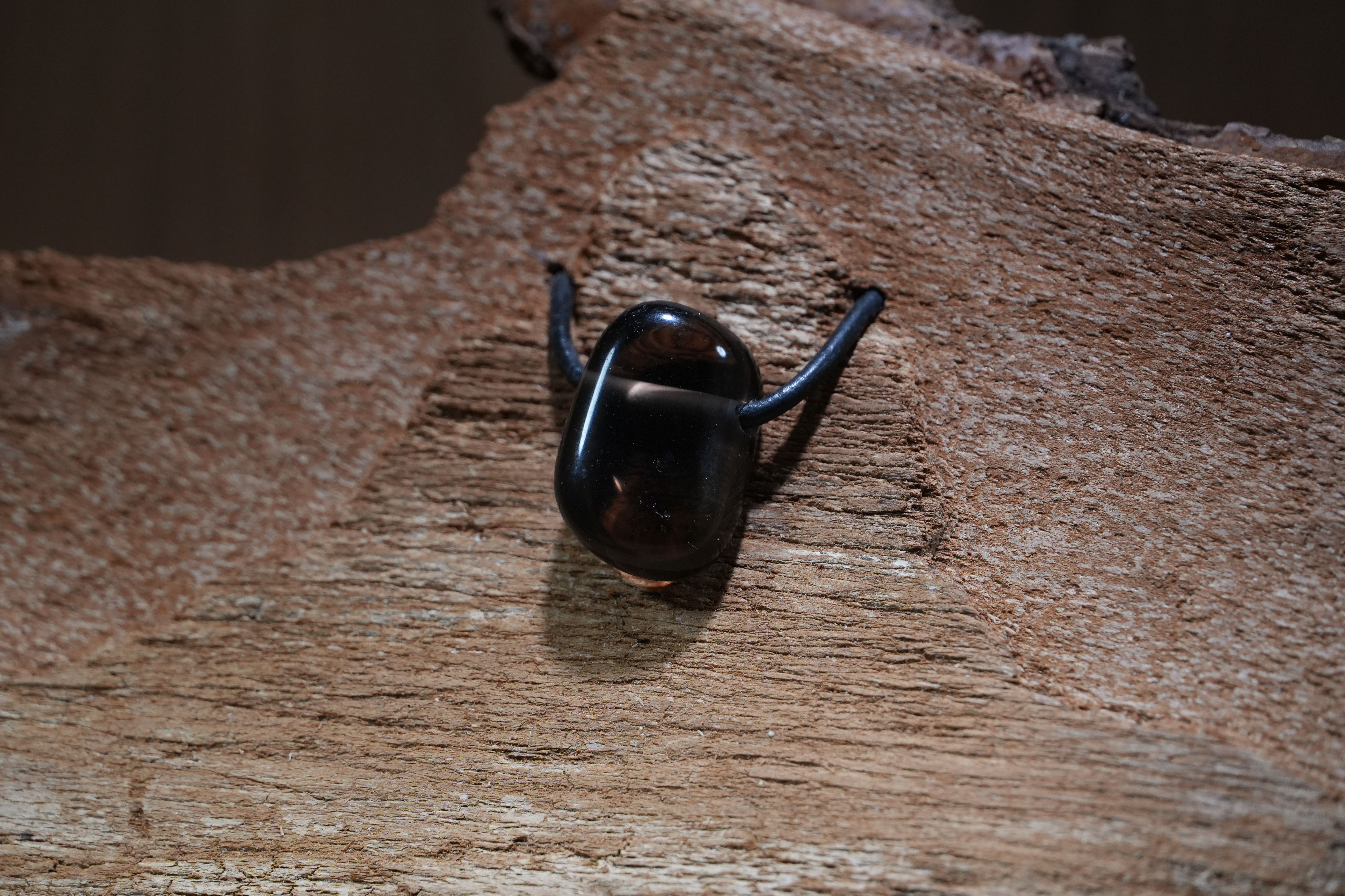 Smoky quartz, Drilled · No. 1, 1.7 × 2.5 cm