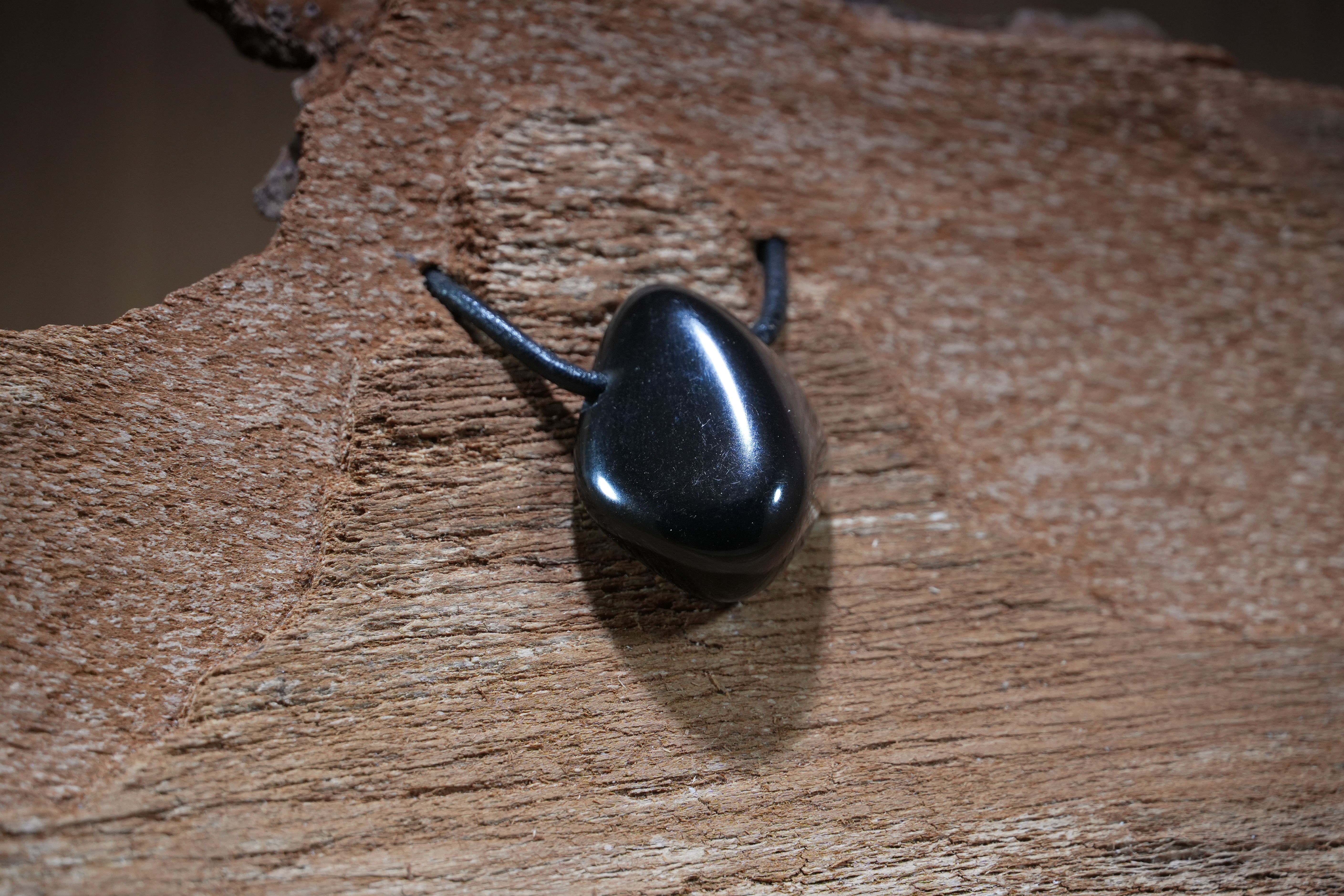 Obsidian, Drilled · No. 1, 2.3 × 2.9 cm