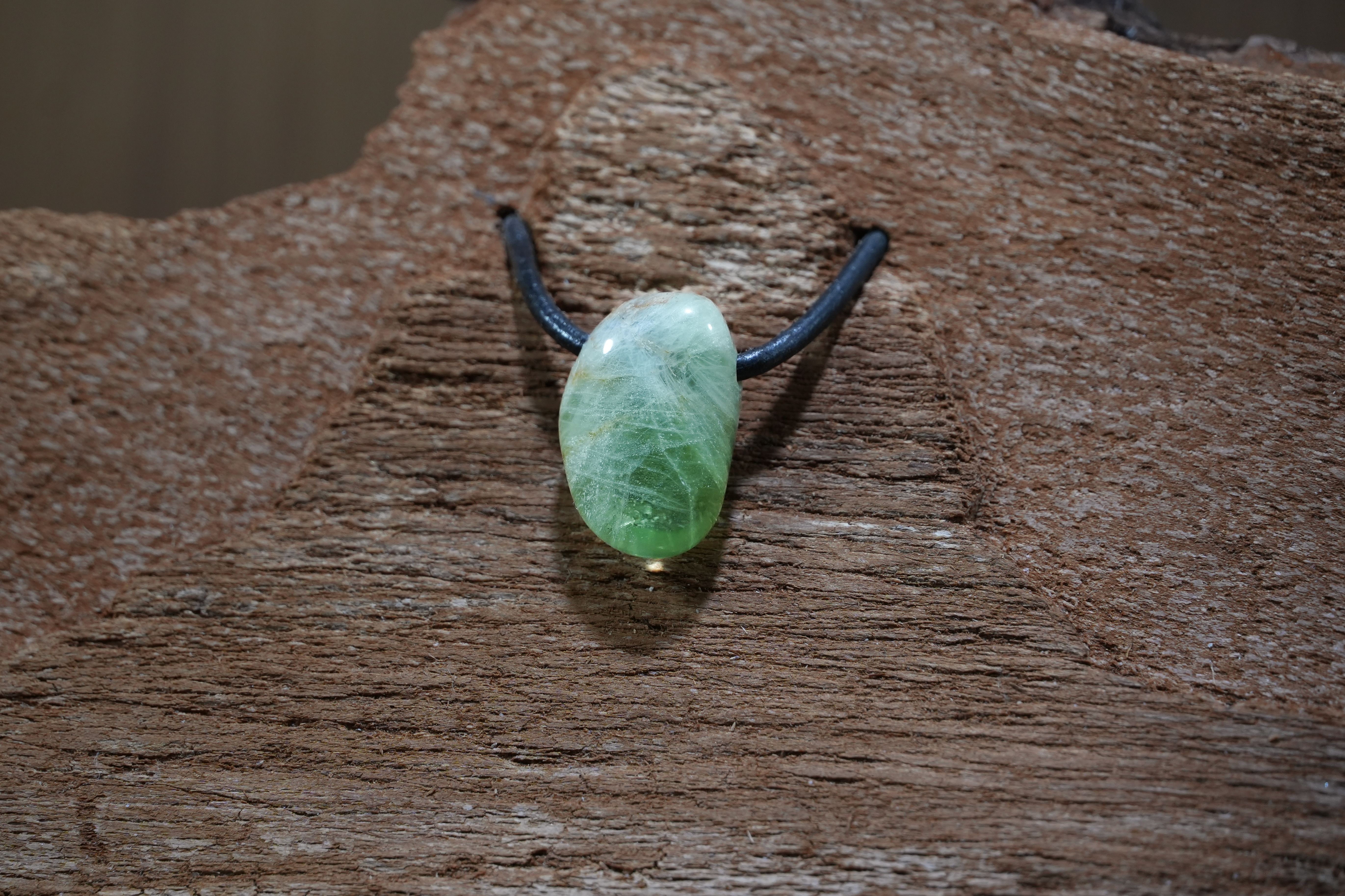 Peridot, Drilled · No. 1, 1.5 × 2.1 cm