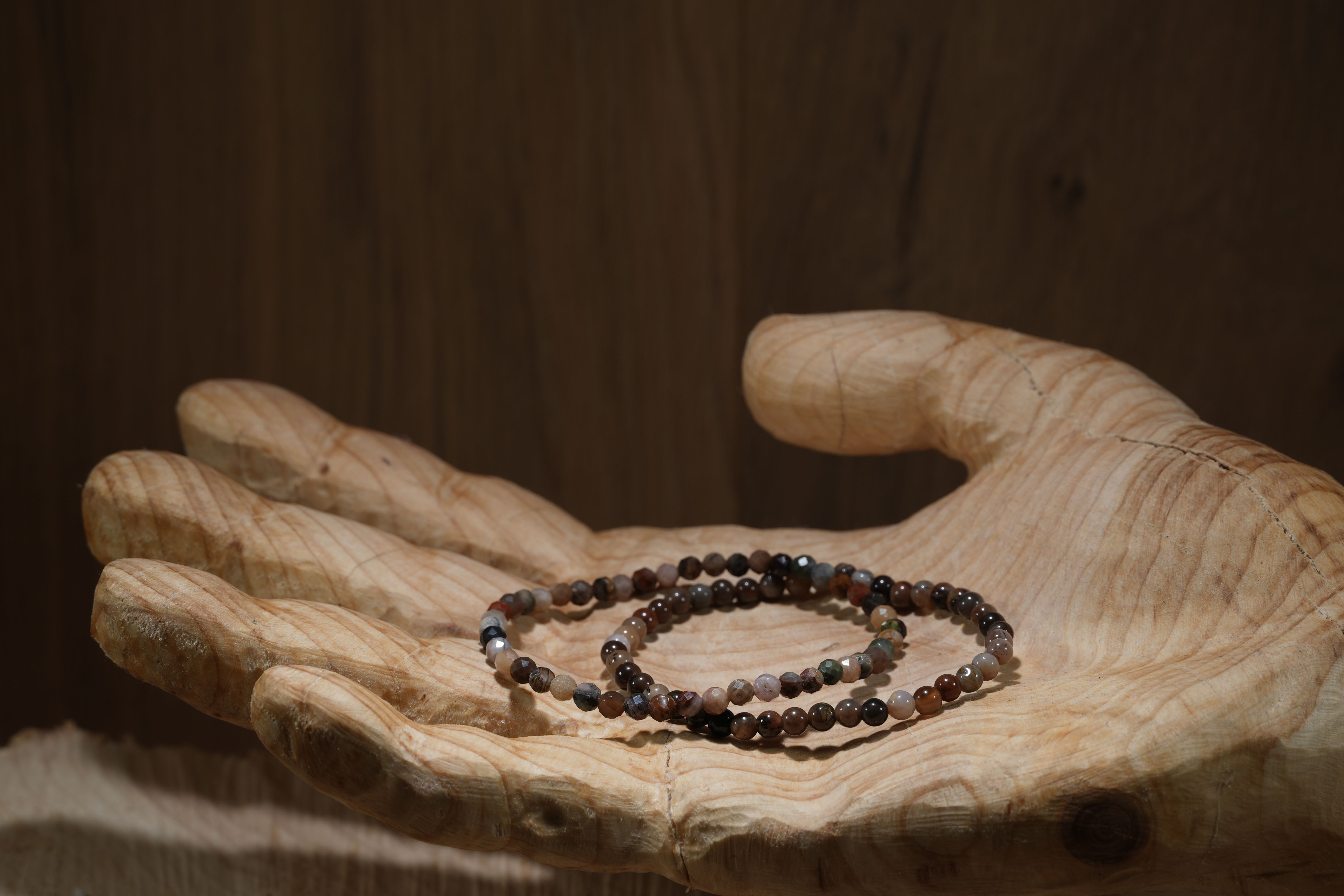 Petrified wood, bracelets