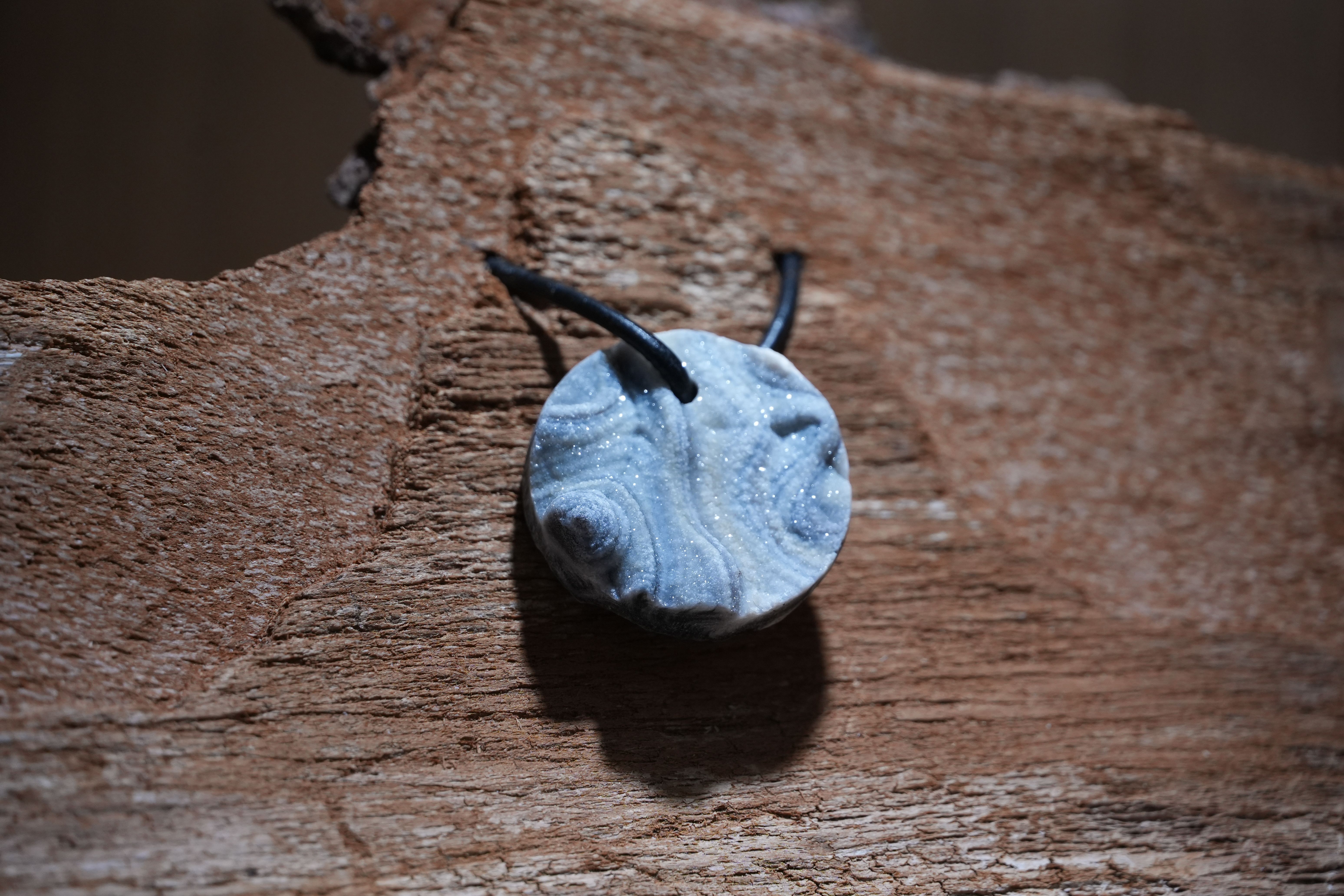 Chalcedony rosette, Drilled · No. 1, 3 × 3 cm
